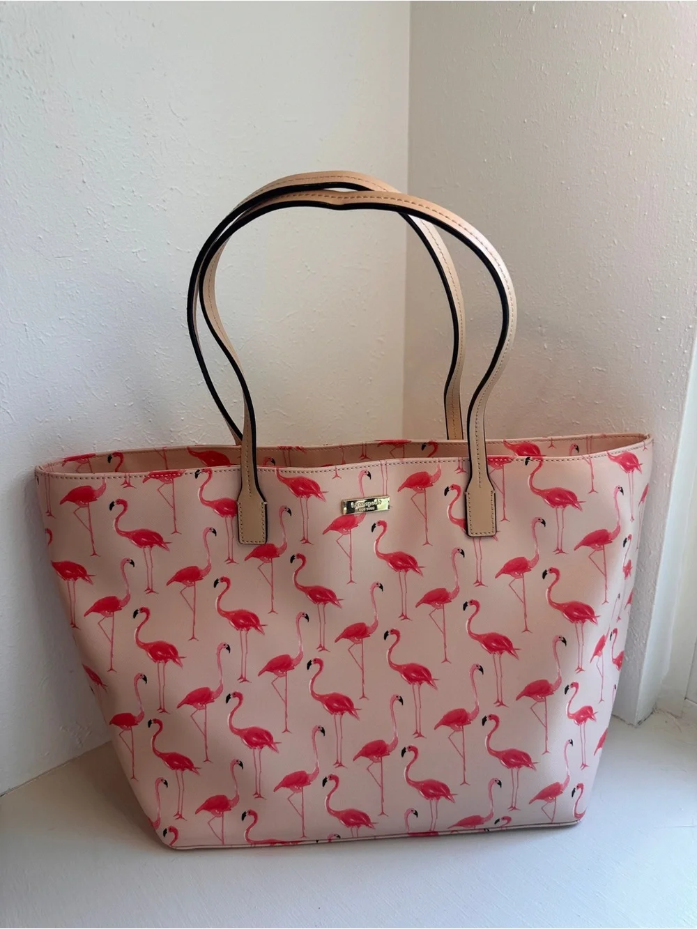 kate spade NWT Pink Flamingo Print Tote Bag